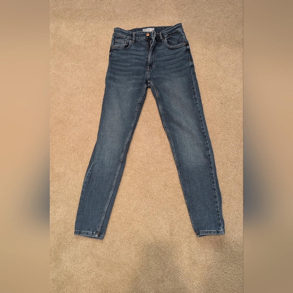 Bershka Dark Blue Skinny Jeans
